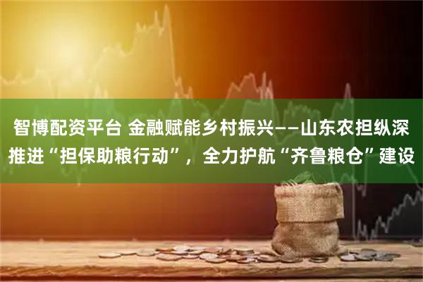 智博配资平台 金融赋能乡村振兴——山东农担纵深推进“担保助粮行动”，全力护航“齐鲁粮仓”建设