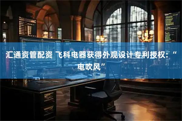 汇通资管配资 飞科电器获得外观设计专利授权: “电吹风”