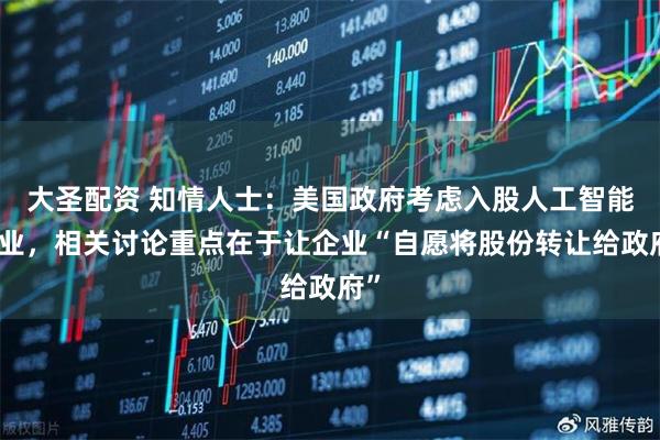 大圣配资 知情人士：美国政府考虑入股人工智能企业，相关讨论重点在于让企业“自愿将股份转让给政府”